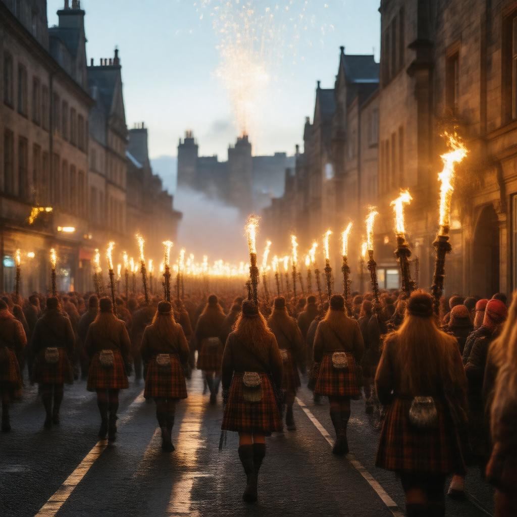 Click to view larger image AI-created image of Hogmanay