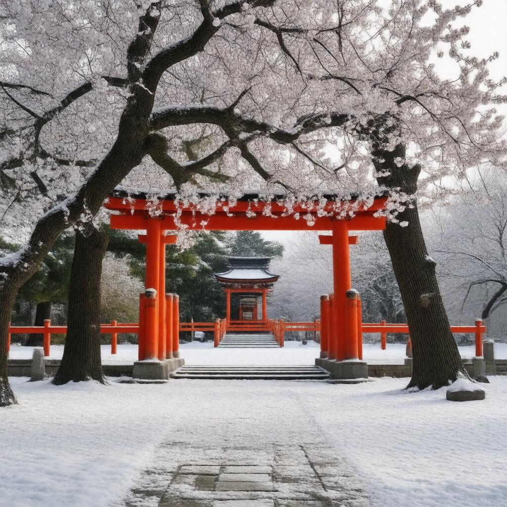 AI-created image of Hokkaido Shrine