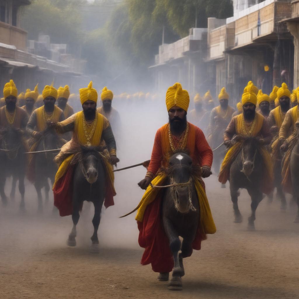 Click to view larger image AI-created image of Hola Mohalla