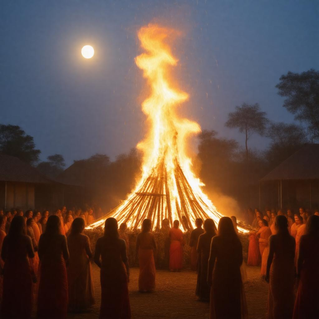 AI-created image of Holika Dahan