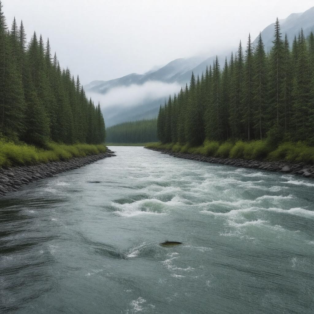 AI-created image of Holitna River