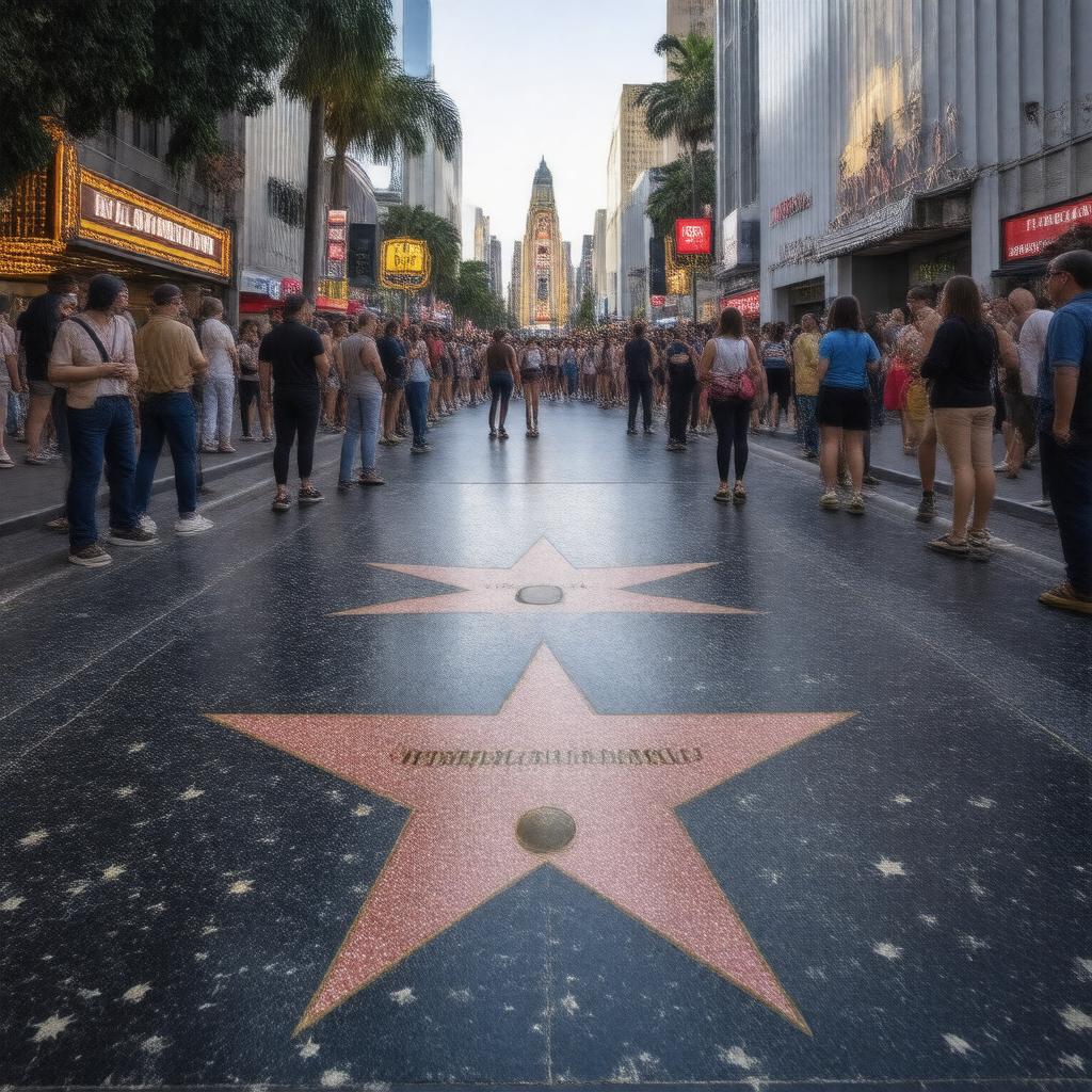 AI-created image of Hollywood Walk of Fame