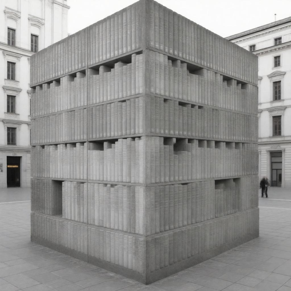 Click to view larger image AI-created image of Holocaust Memorial (Judenplatz, Vienna)