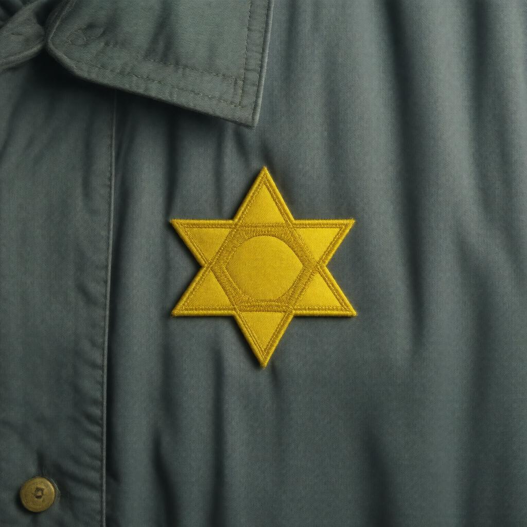AI-created image of Holocaust badges