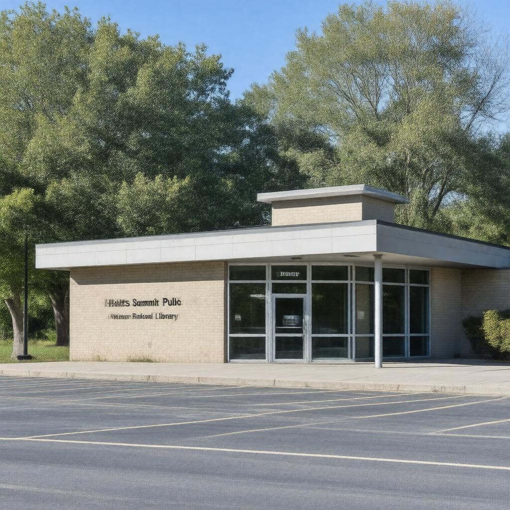 Click to view larger image AI-created image of Holts Summit Public Library