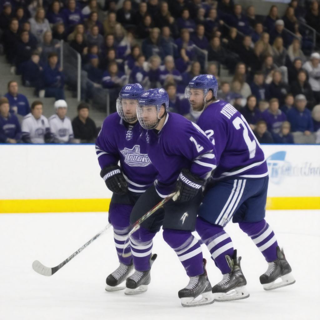 Click to view larger image AI-created image of Holy Cross Crusaders men's ice hockey