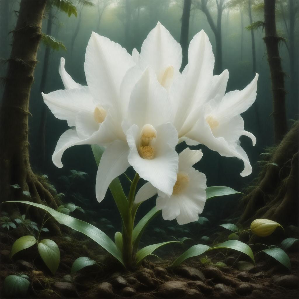 Click to view larger image AI-created image of Holy Ghost orchid