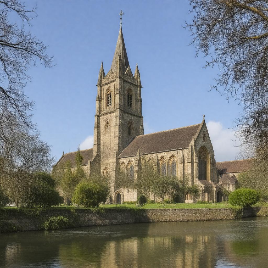 AI-created image of Holy Trinity Church, Stratford-upon-Avon