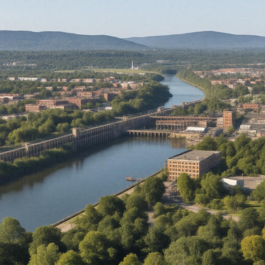 AI-created image of Holyoke, Massachusetts, USA