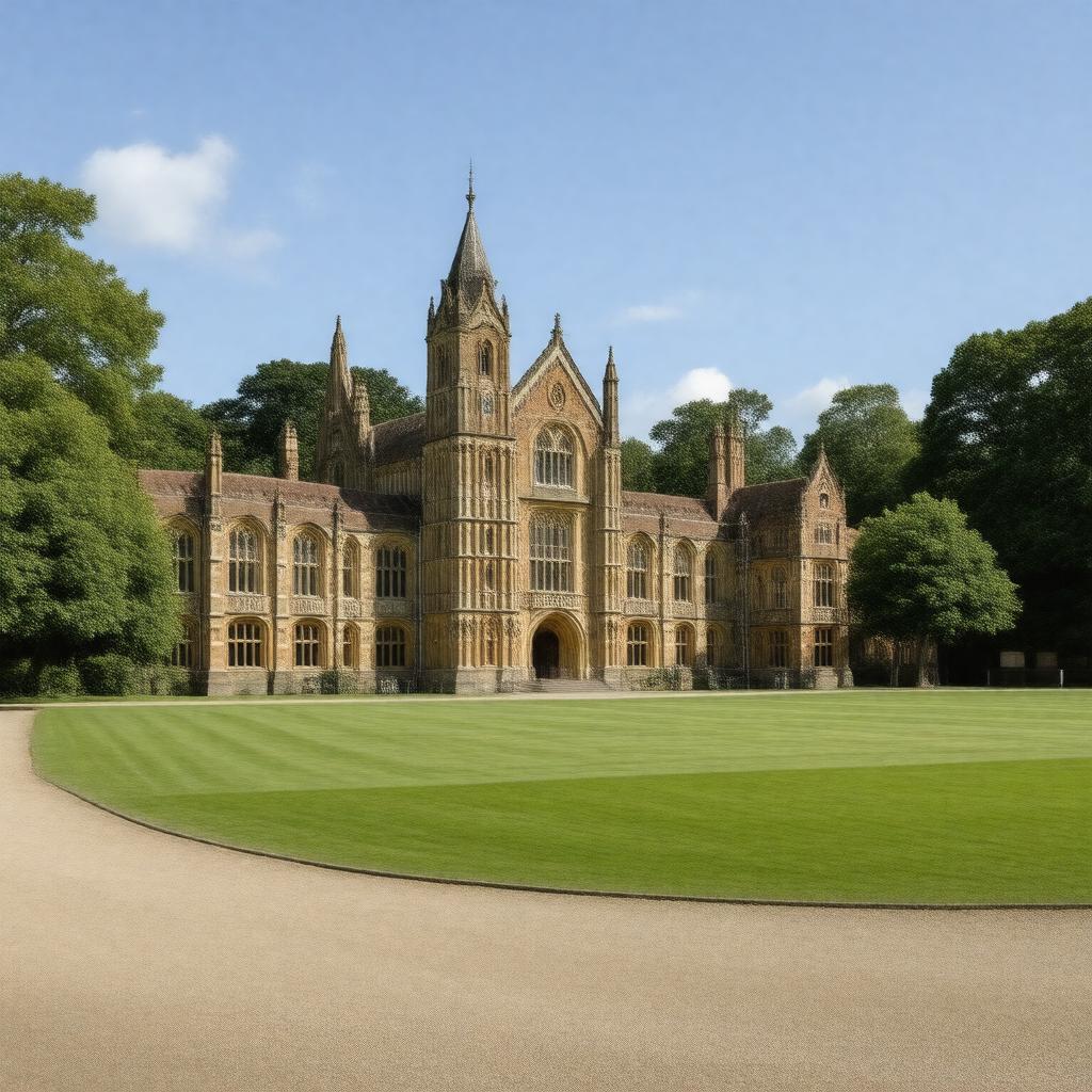 AI-created image of Homerton College, Cambridge