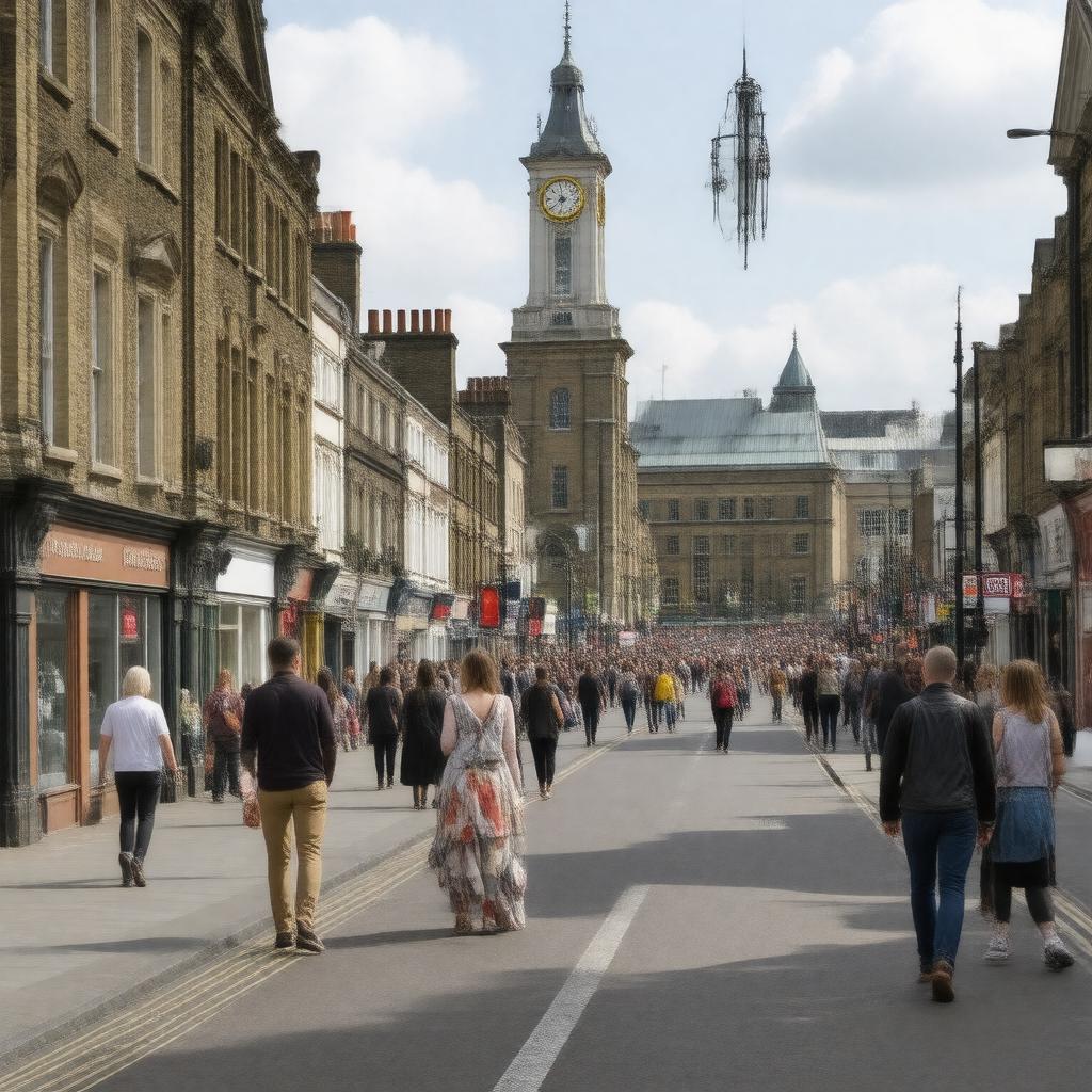 AI-created image of Homerton, London, England