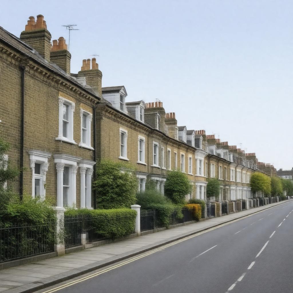 AI-created image of Homerton Row, London, E9 6SR, England