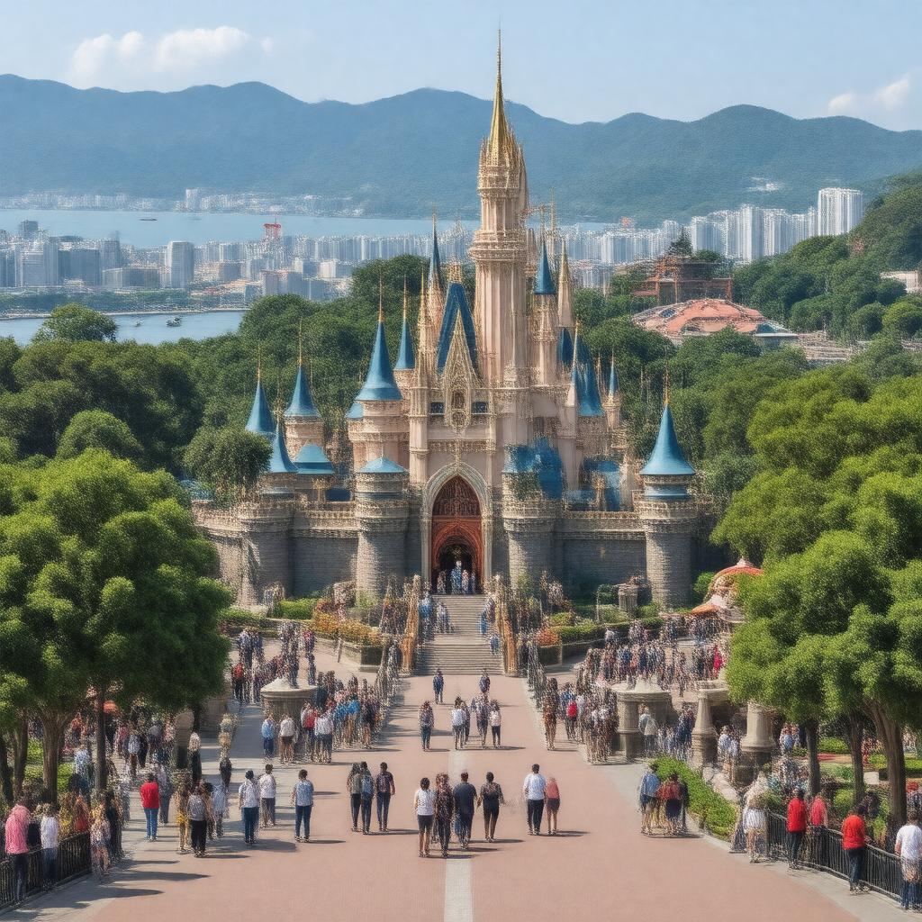 AI-created image of Hong Kong Disneyland