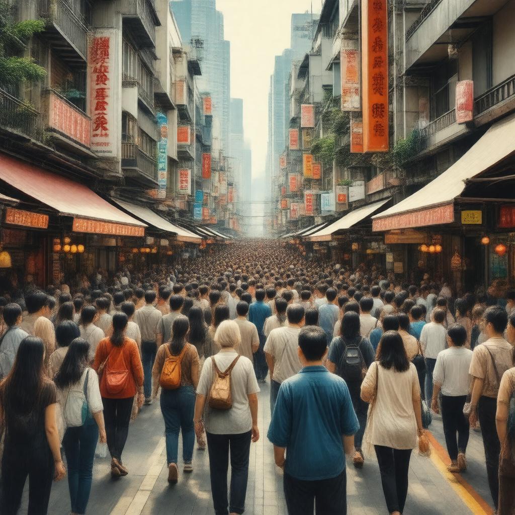 AI-created image of Hong Kongers