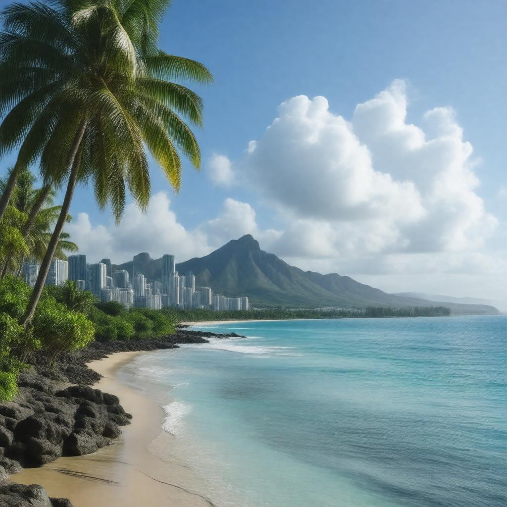 AI-created image of Honolulu, United States