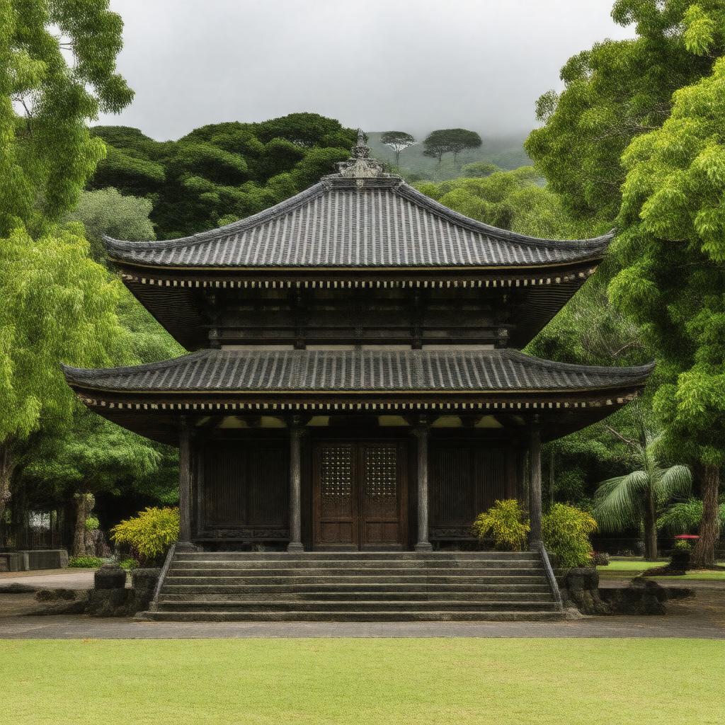 Click to view larger image AI-created image of Honpa Hongwanji Mission of Hawaii