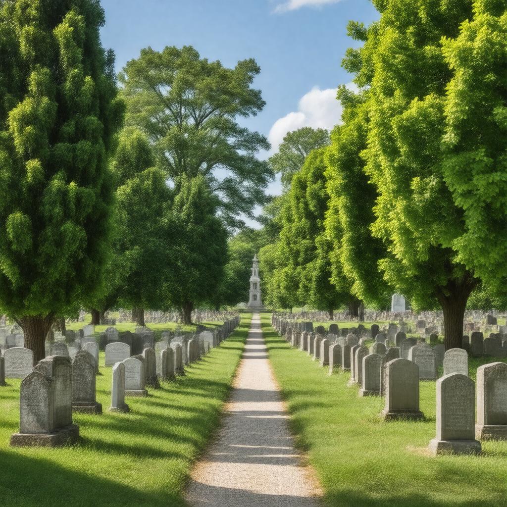 Click to view larger image AI-created image of Hope Cemetery, Worcester, Massachusetts