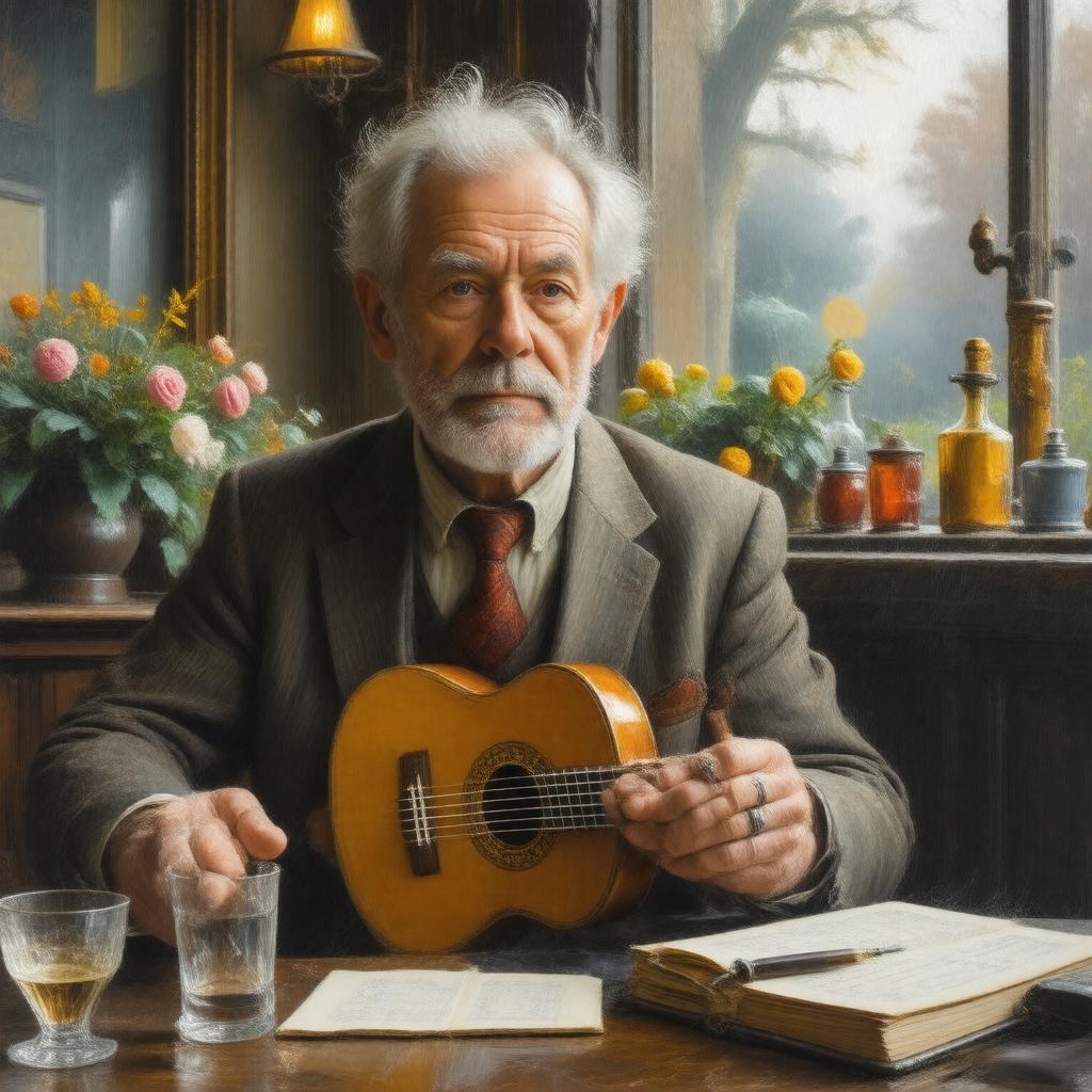 AI-created image of Horace Ayckbourn