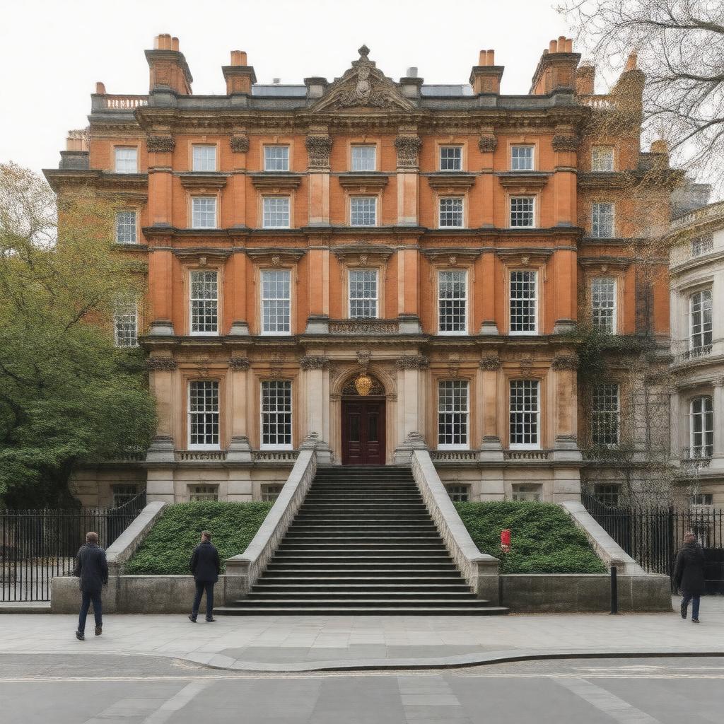 Click to view larger image AI-created image of Hotel Russell, London
