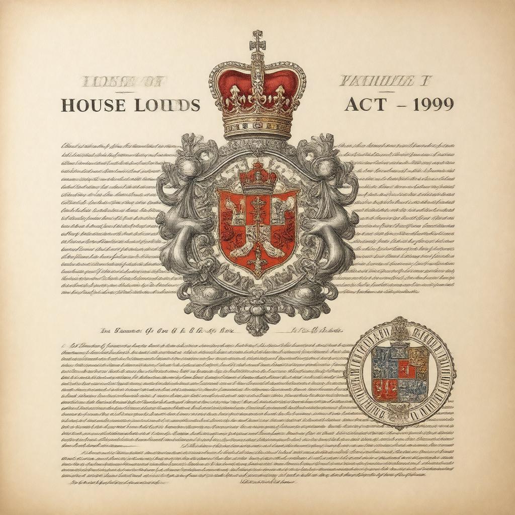 Click to view larger image AI-created image of House of Lords Act 1999