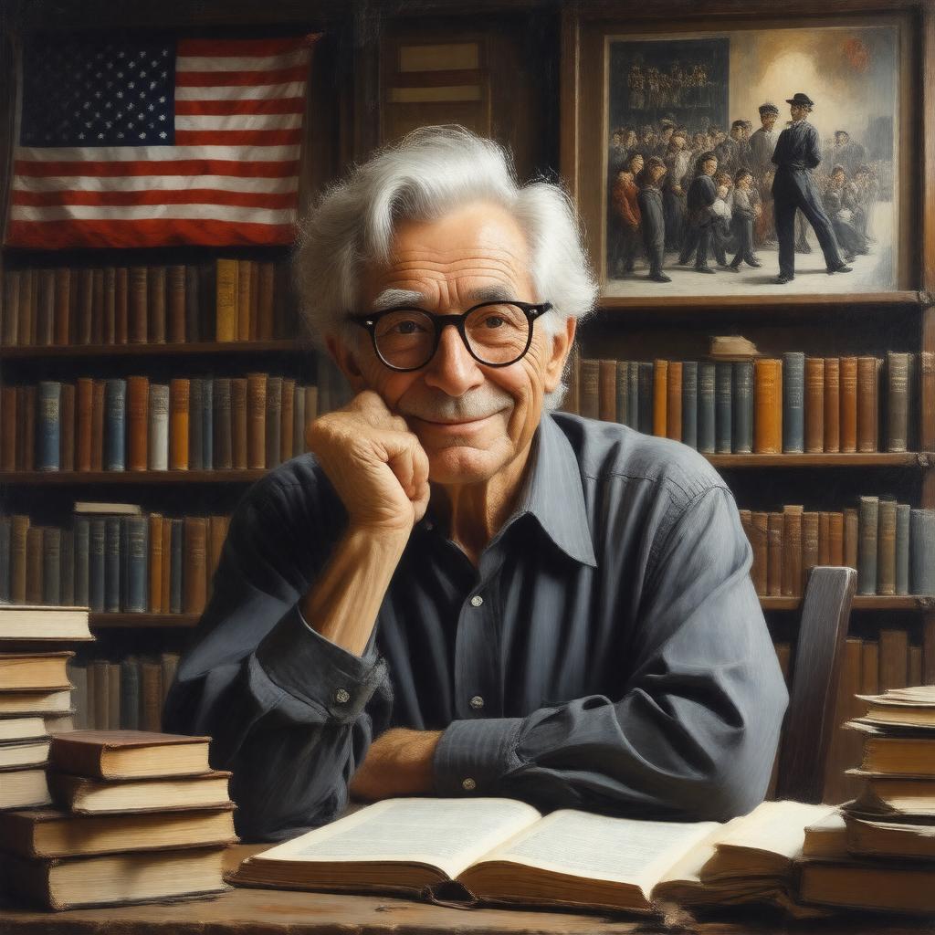 AI-created image of Howard Zinn