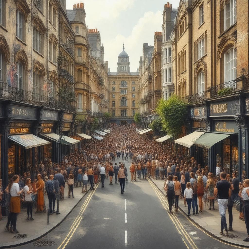 AI-created image of Hoxton, London, England