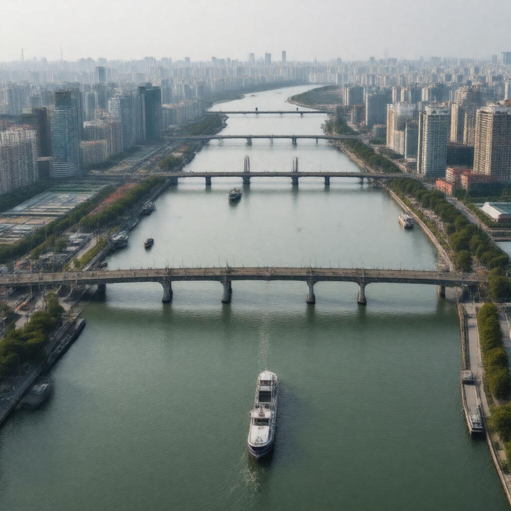 AI-created image of Huangpu River
