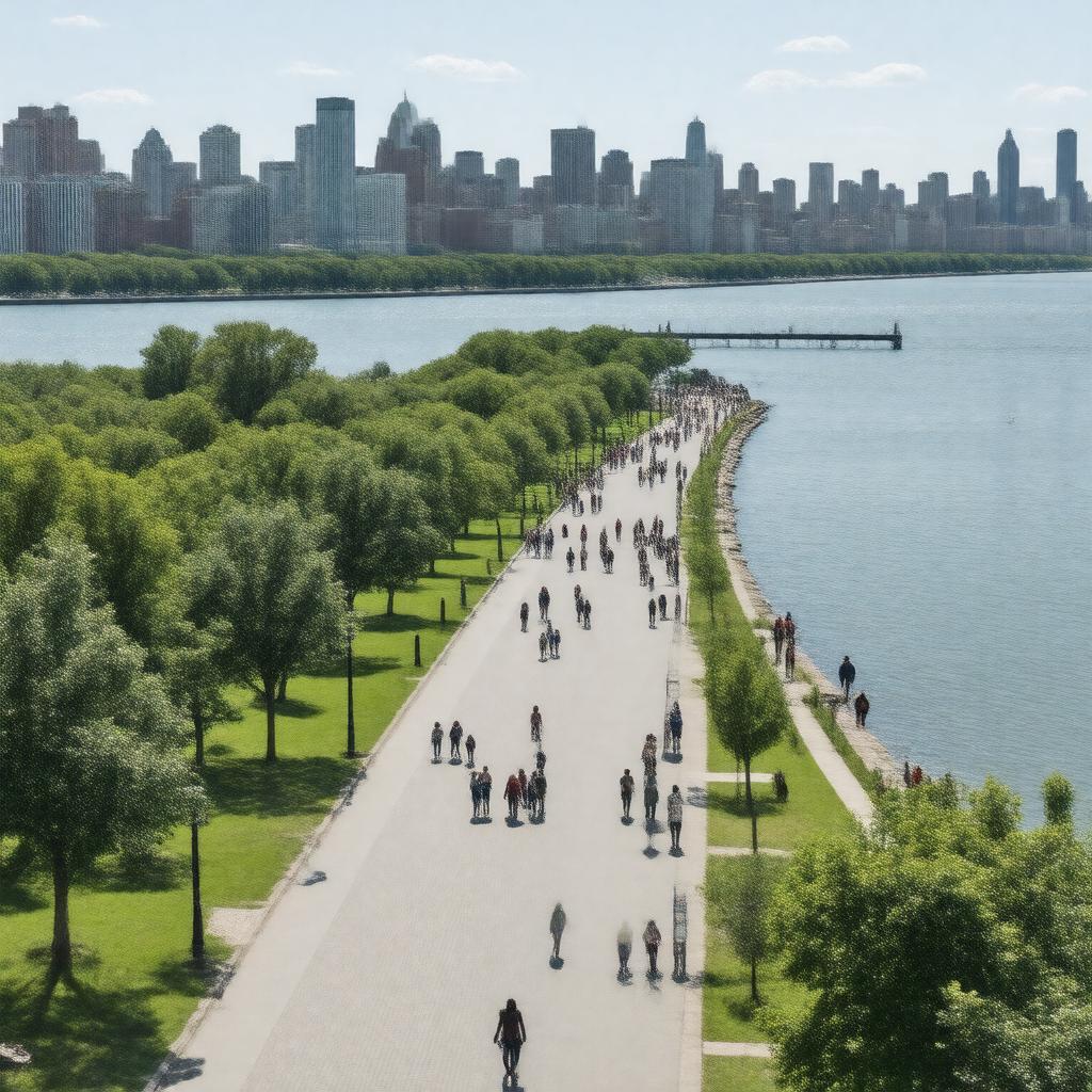 AI-created image of Hudson River Park