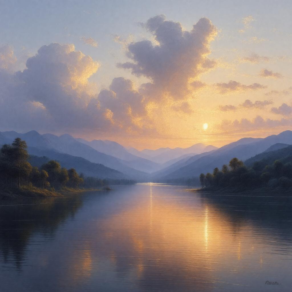 AI-created image of Hudson River School paintings