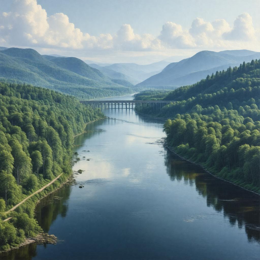 AI-created image of Hudson River Valley