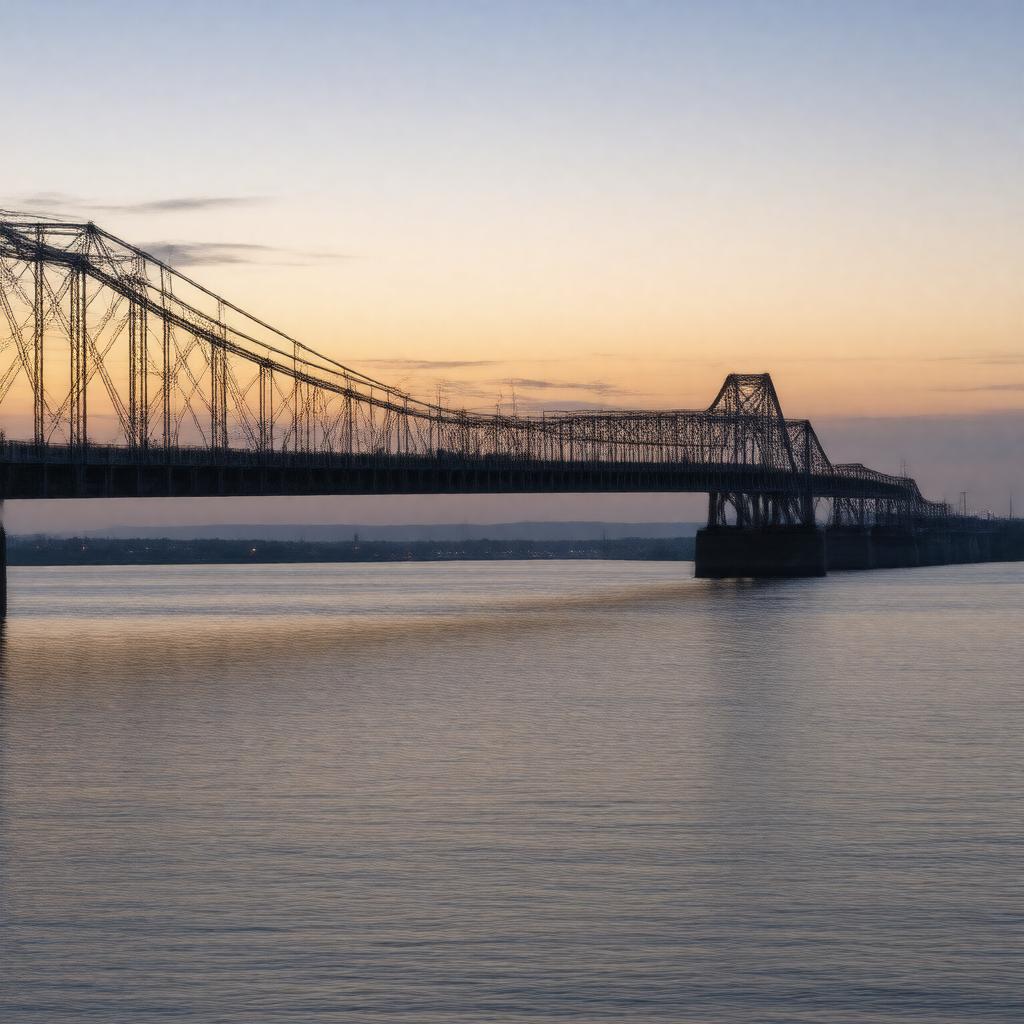 AI-created image of Huey P. Long Bridge