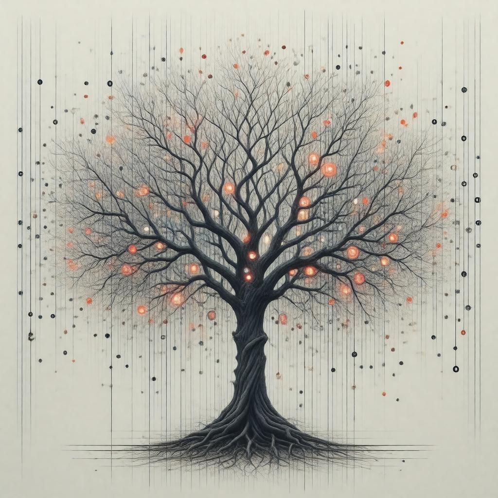 AI-created image of Huffman coding