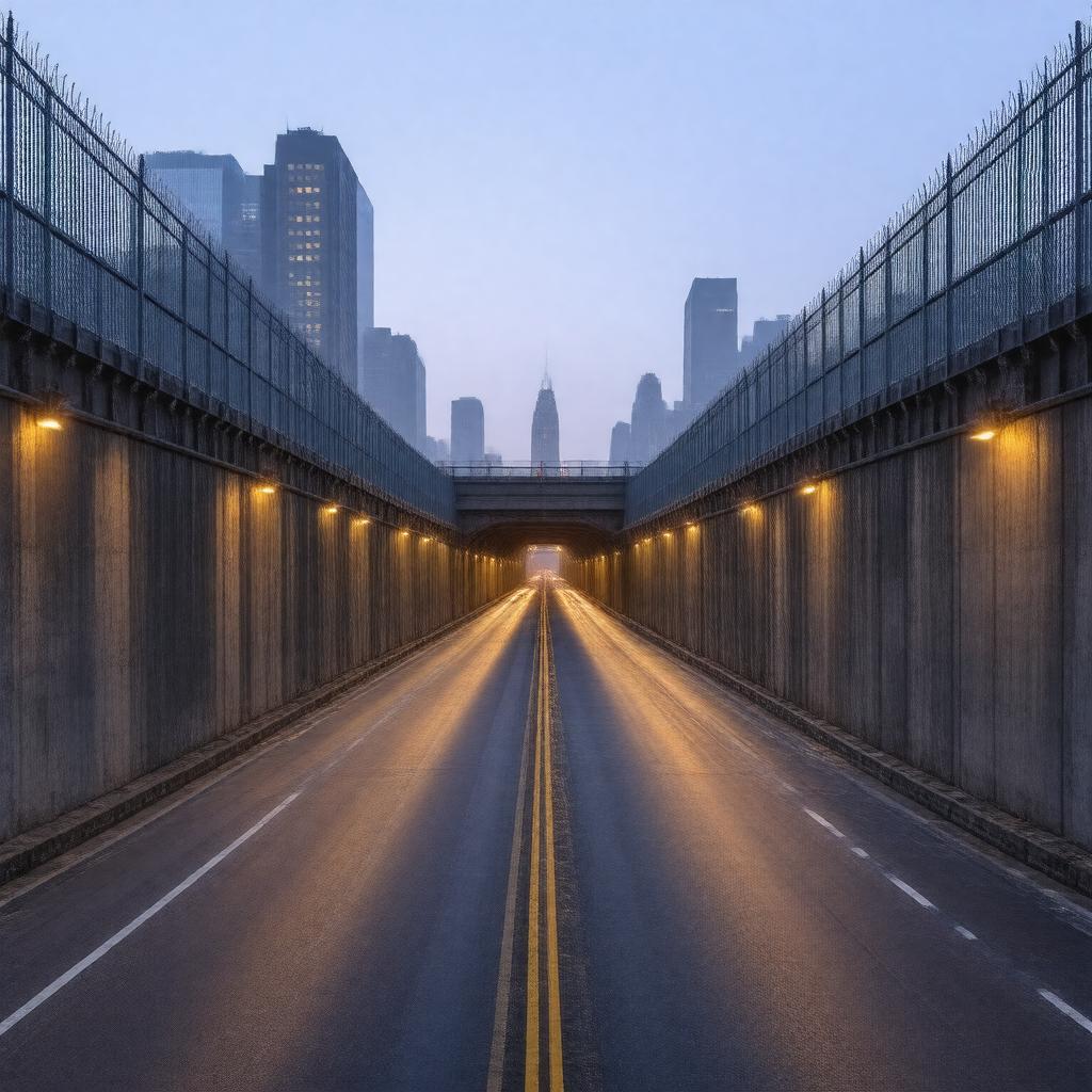 AI-created image of Hugh L. Carey Tunnel