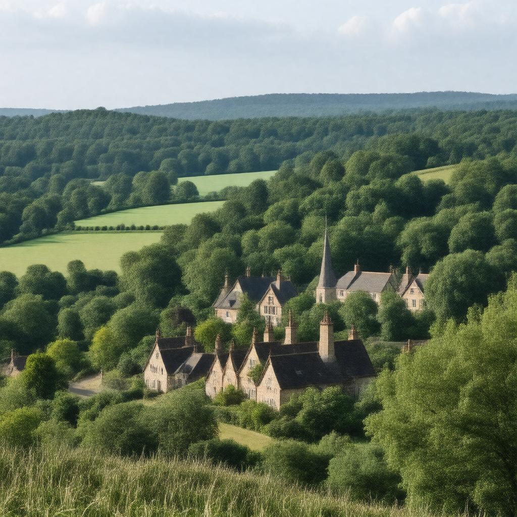 AI-created image of Hughenden, Buckinghamshire