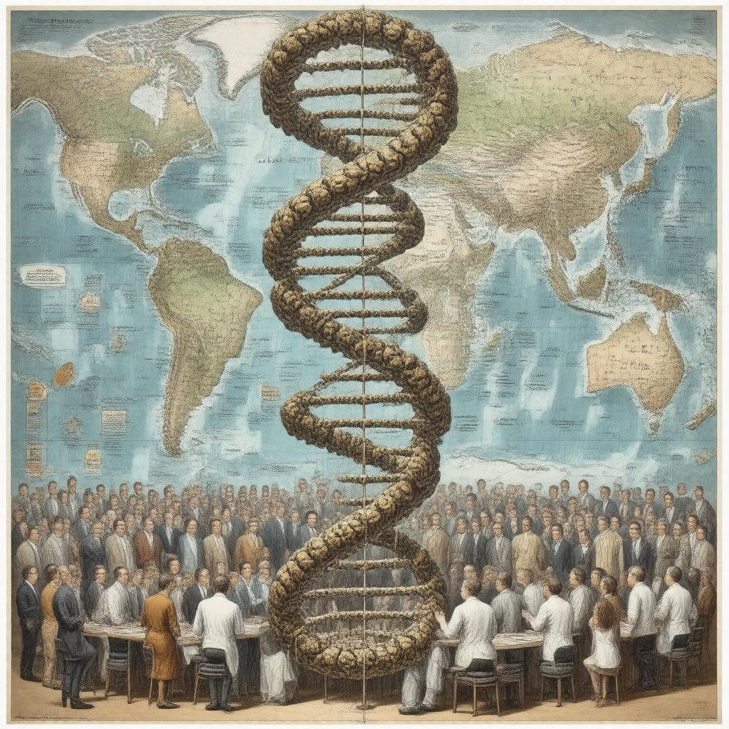 AI-created image of Human Genome Project