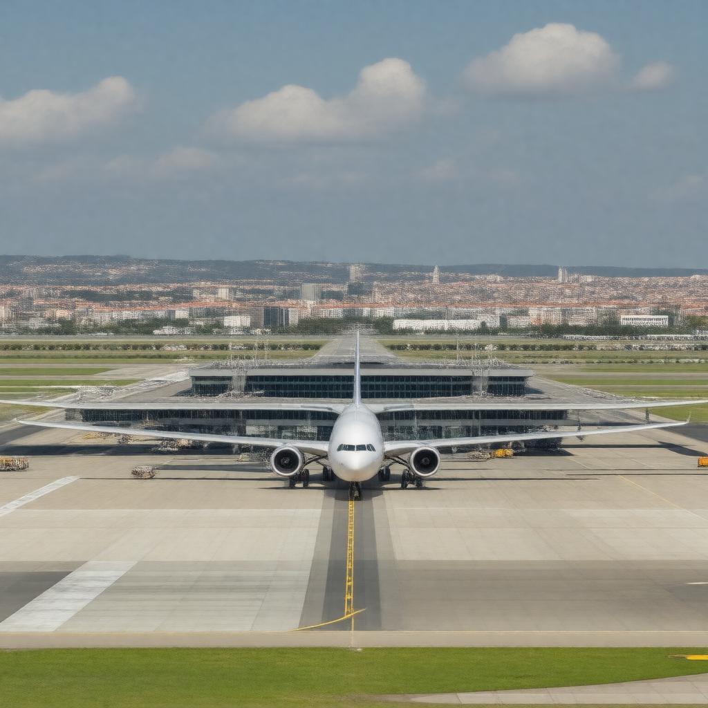 AI-created image of Humberto Delgado Airport