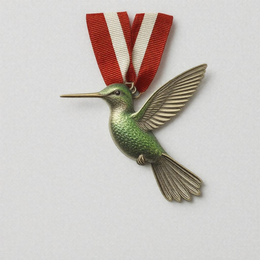 Click to view larger image AI-created image of Hummingbird Medal