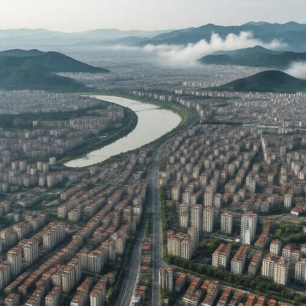 AI-created image of Hunjiang District