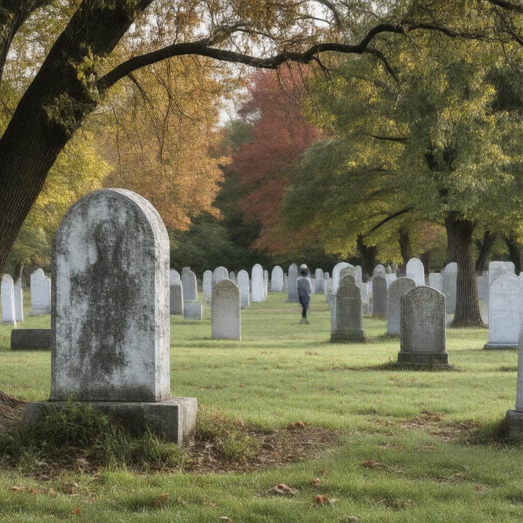 AI-created image of Huntington Rural Cemetery