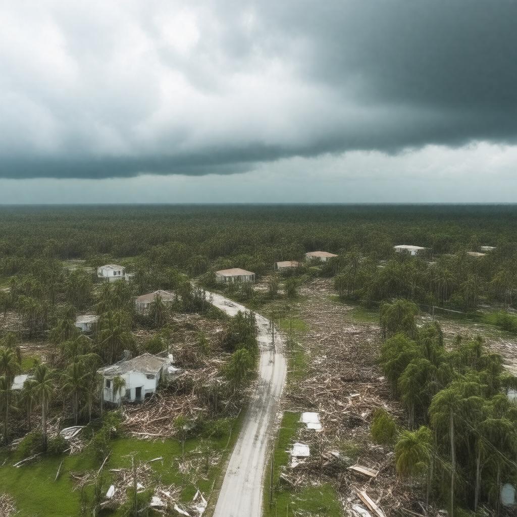 AI-created image of Hurricane Andrew