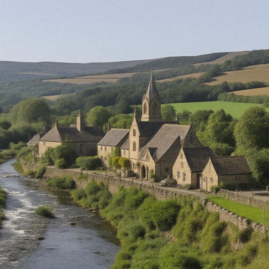 AI-created image of Hurworth, County Durham, England