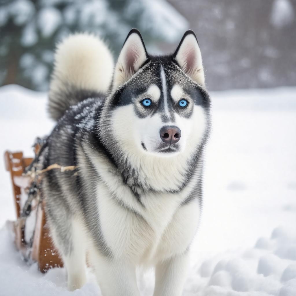 AI-created image of Huskies