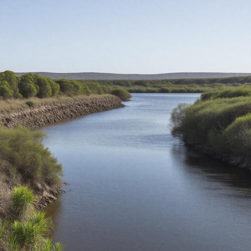AI-created image of Hutt River mouth