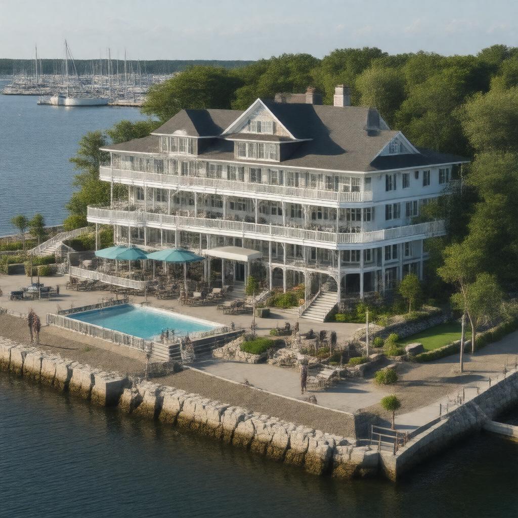 AI-created image of Hyannis Harbor Hotel