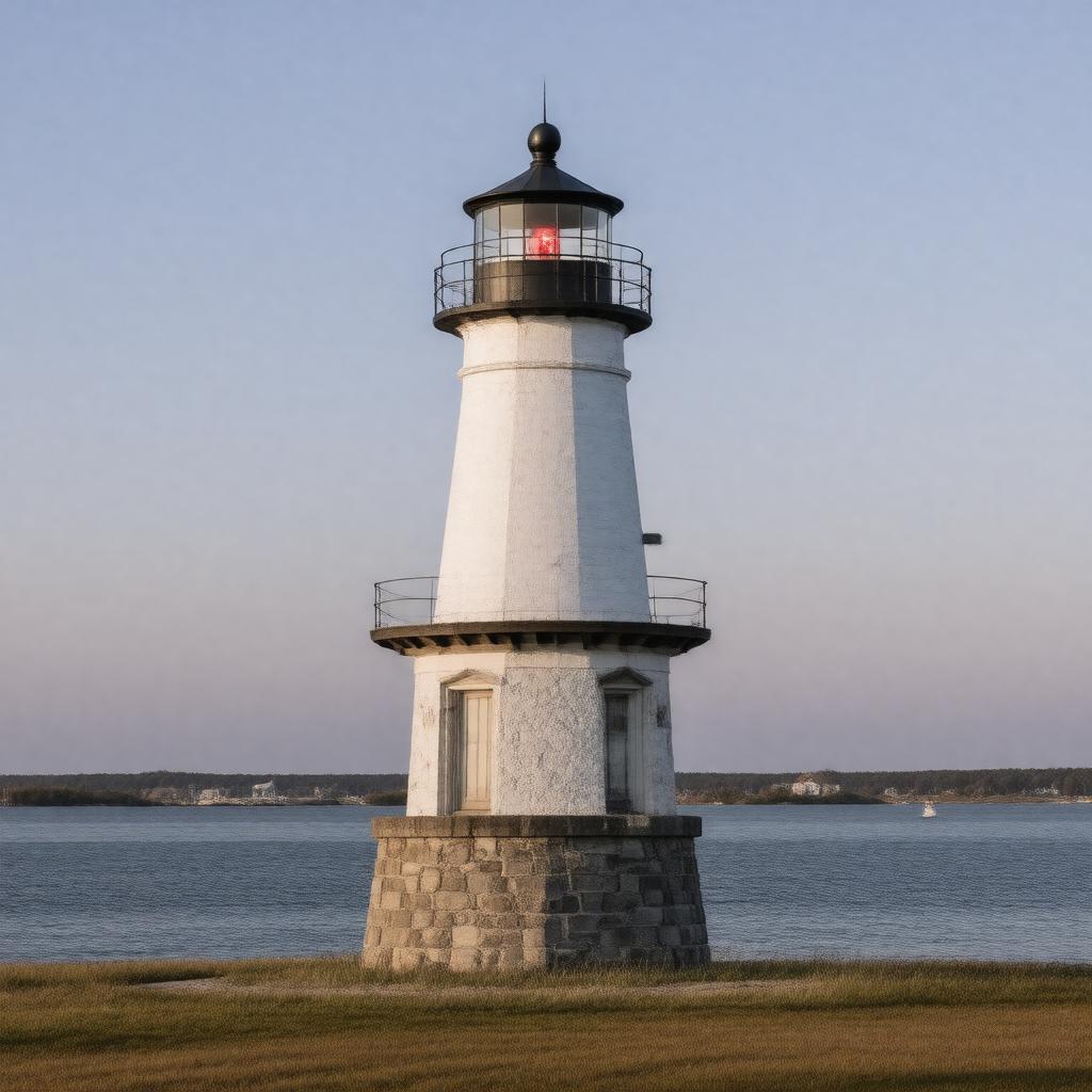 Click to view larger image AI-created image of Hyannis Harbor Light