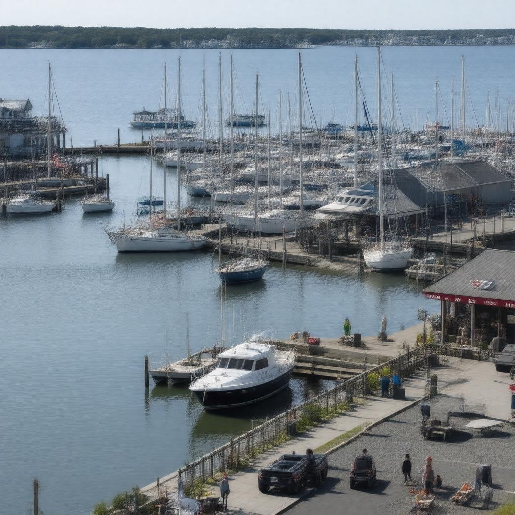 AI-created image of Hyannis Marina
