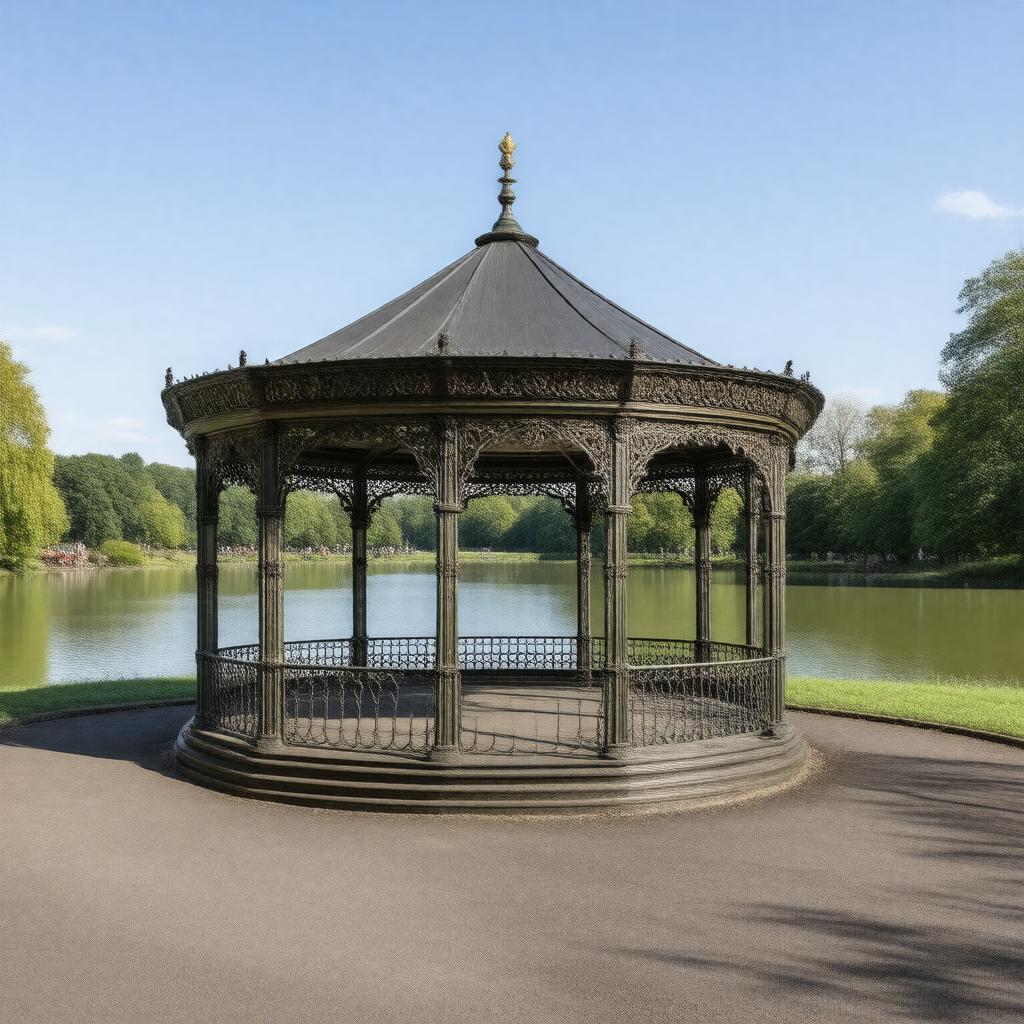 Click to view larger image AI-created image of Hyde Park Bandstand