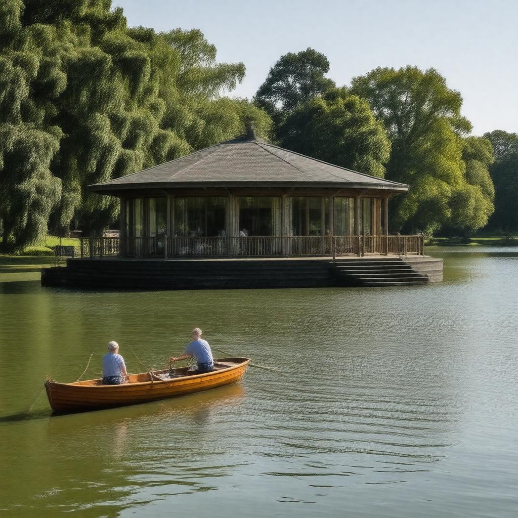 Click to view larger image AI-created image of Hyde Park Boathouse