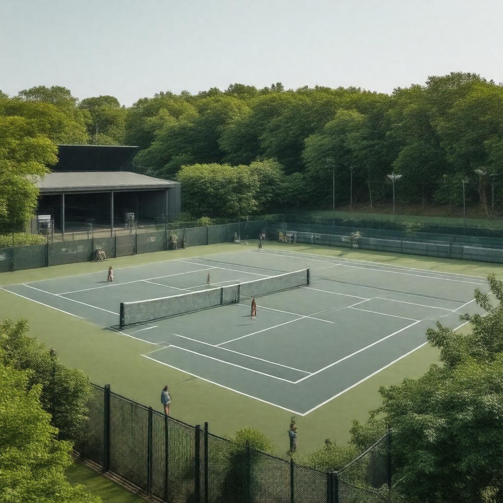 AI-created image of Hyde Park Tennis and Sports Centre