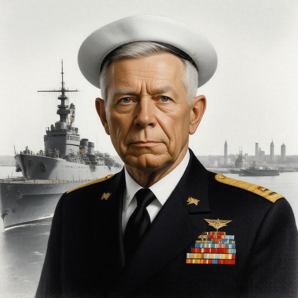 AI-created image of Hyman G. Rickover